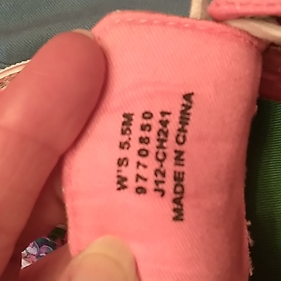 Women's SPERRY 'LIKE NEW! floral pink shoes sz 5.5 - Picture 8 of 10